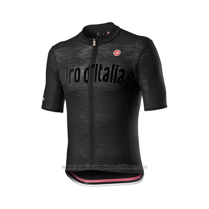2022 Abbigliamento Ciclismo Giro d'Italia Nero Manica Corta e Salopette